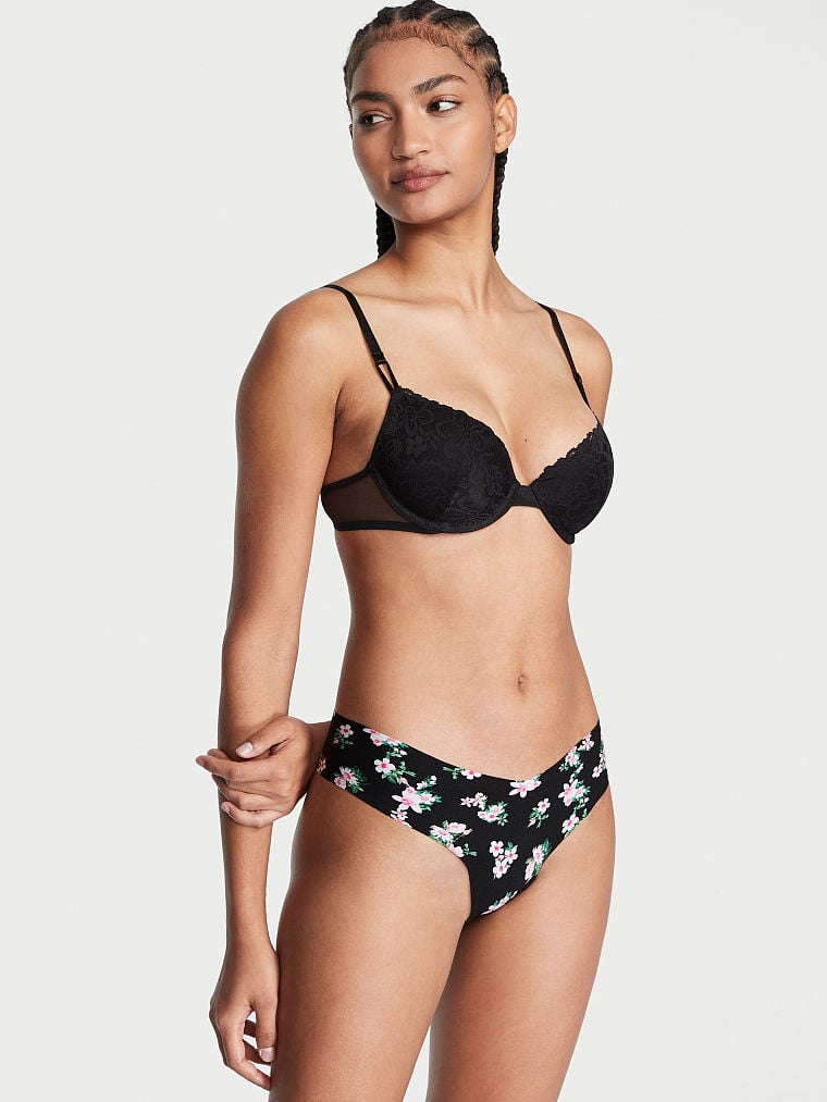PANTI INVISIBLE TIPO TANGA EN V INVISIBLE CON ESTAMPADO DE FLORES VICTORIA’S SECRET