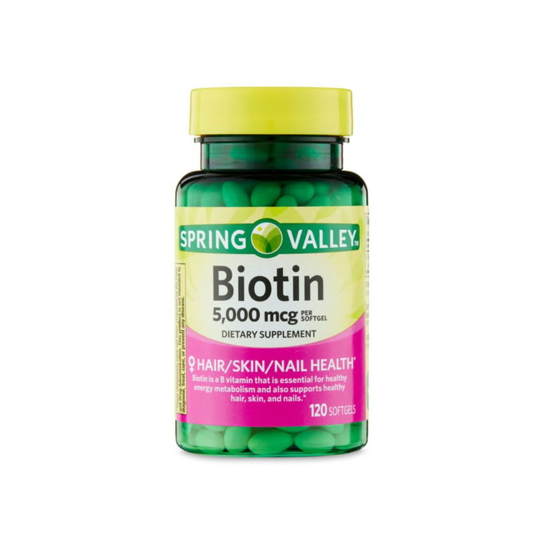 BIOTIN SPRING VALLEY 5.000mcg 120 CAPSULAS