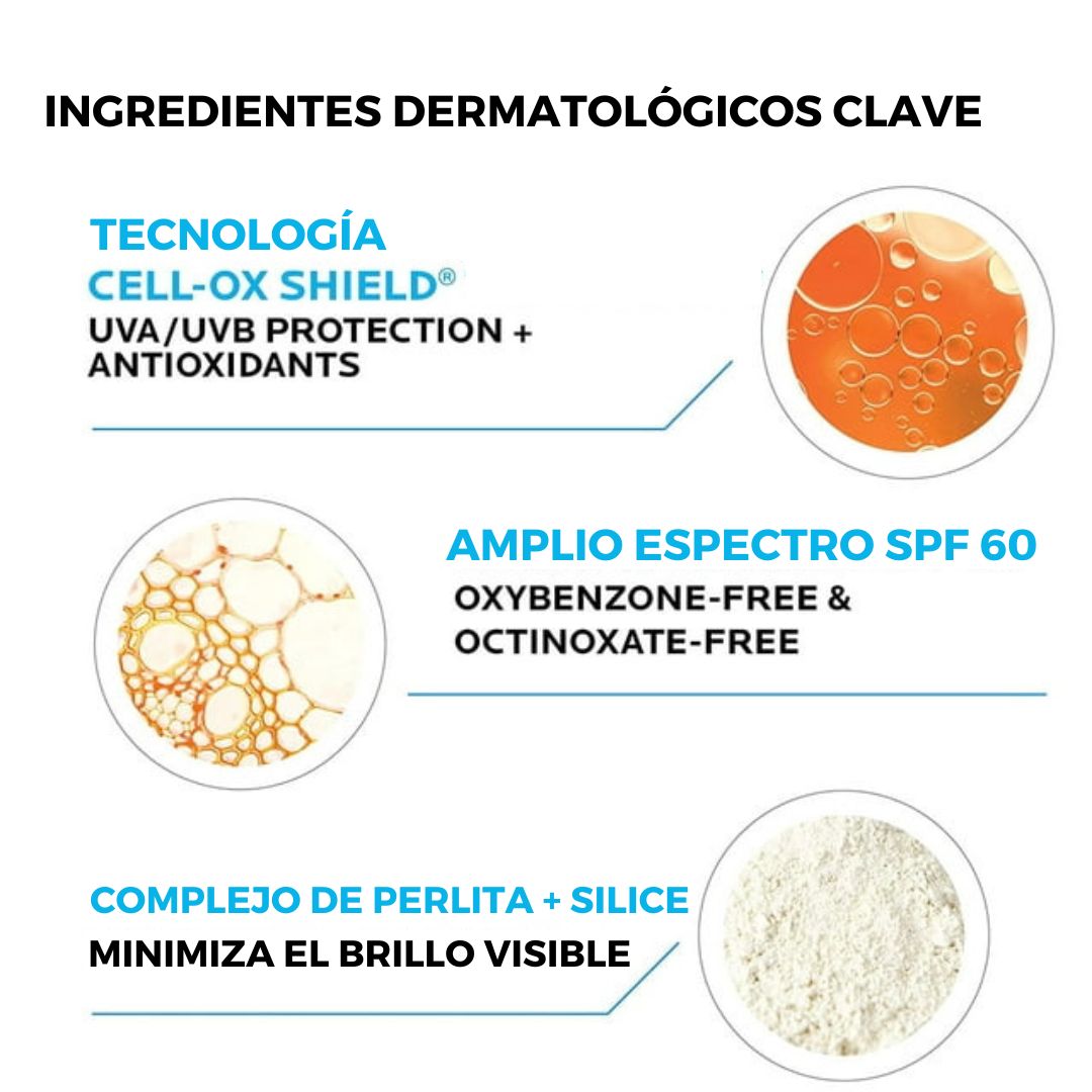 LA ROCHE-POSAY PROTECTOR SOLAR FACIAL SIN ACEITE SPF 60 90ML