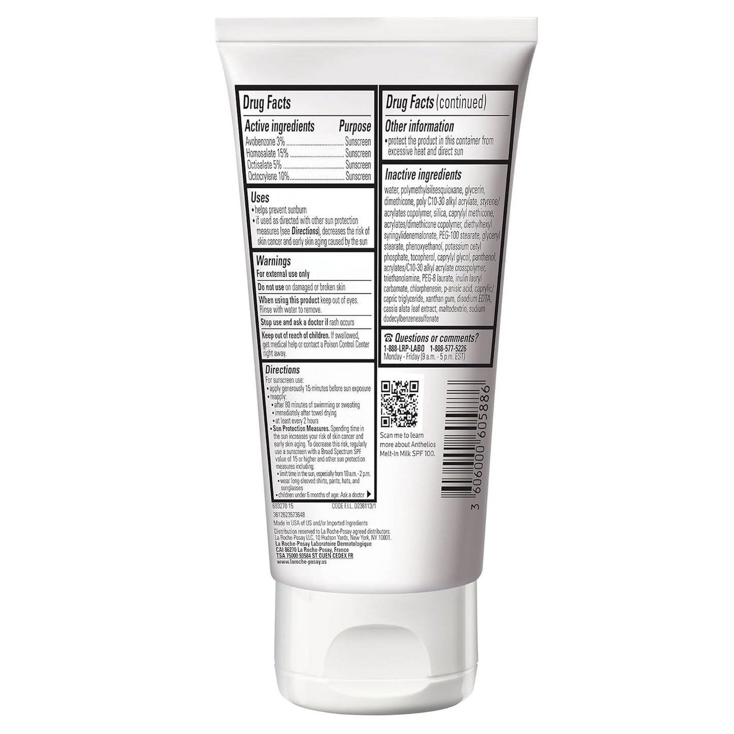 LA ROCHE-POSAY PROTECTOR SOLAR FACIAL SIN ACEITE SPF 100 90ML