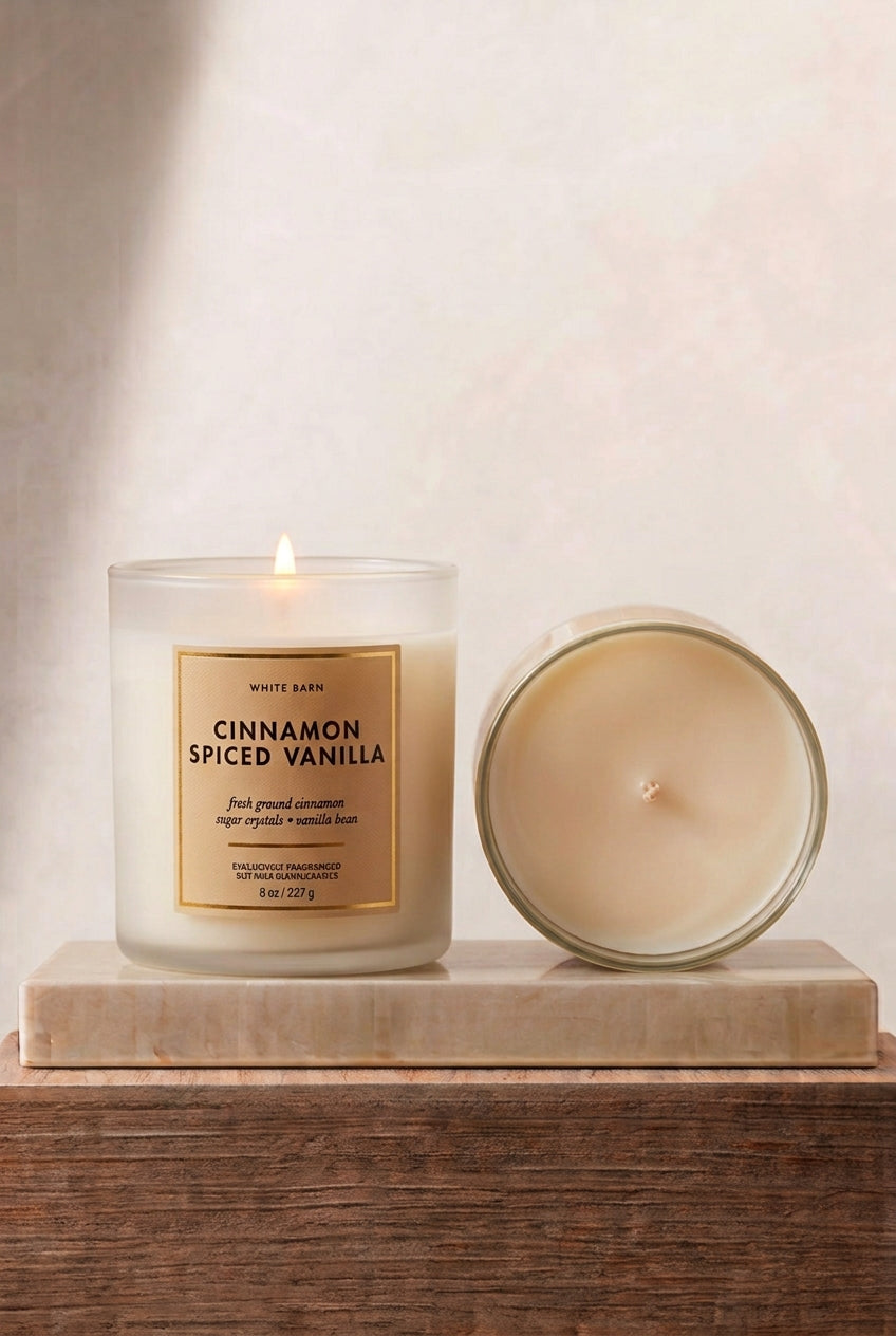 VAINILLA CON ESPECIAS DE CANELA – Vela Perfumada de 1 Mecha – Notas Gourmand y Especiadas