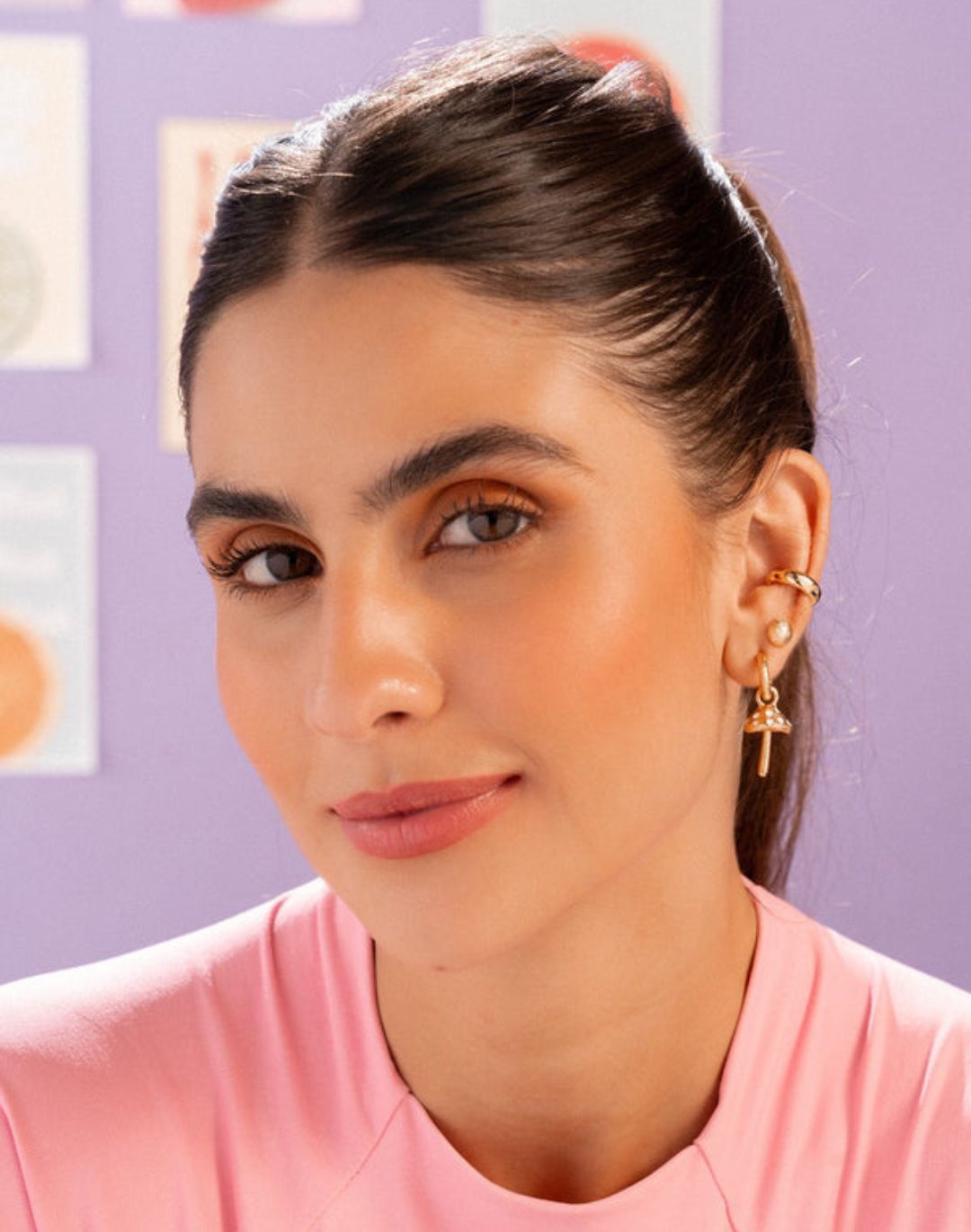 SET DE 4 ARETES HONGOS
