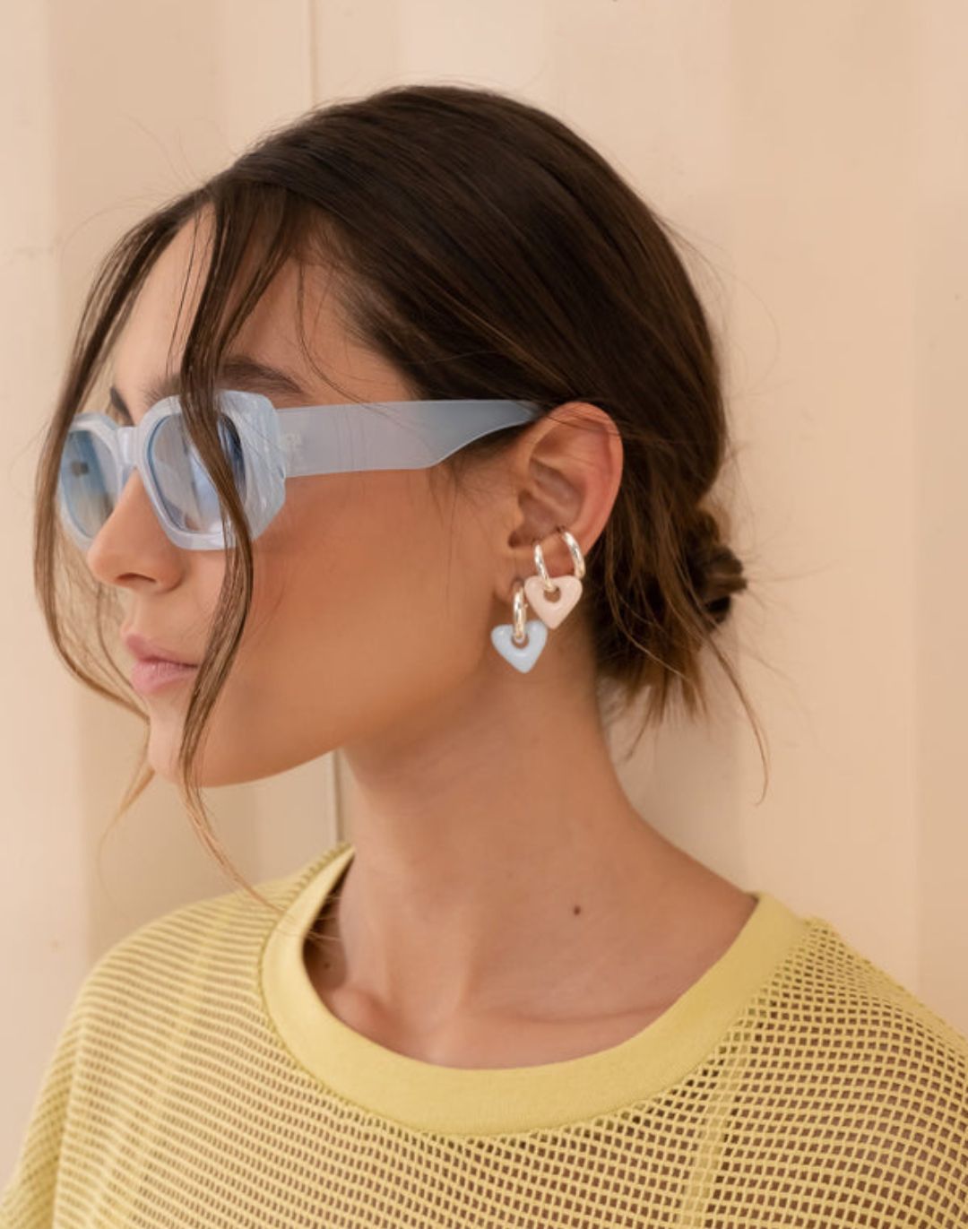 SET 1 CANDONGA + 2 EARCUFF 2 EN 1 EN MAXI CORAZÓN