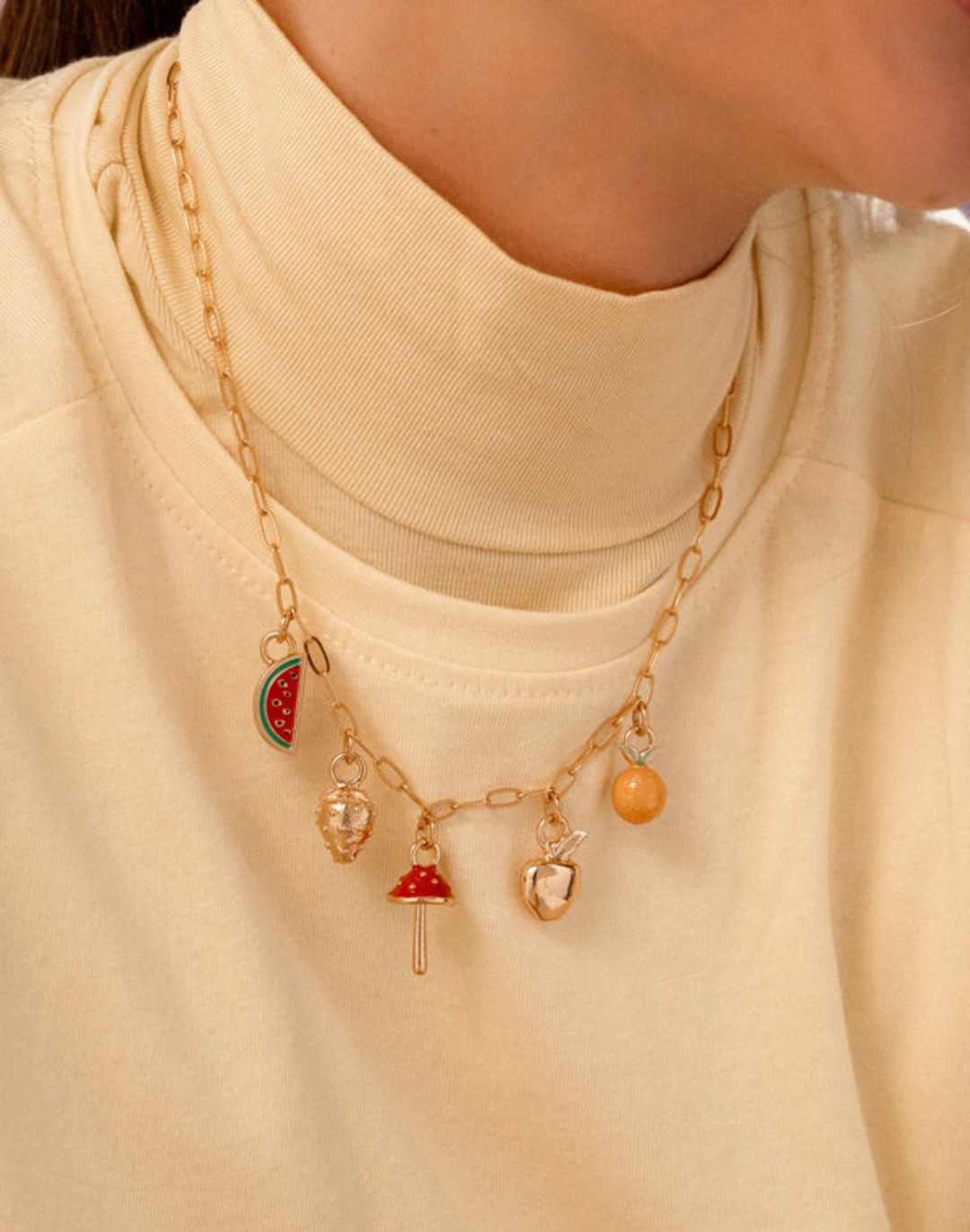 COLLAR MULTICHARMS HONGO + ARETES