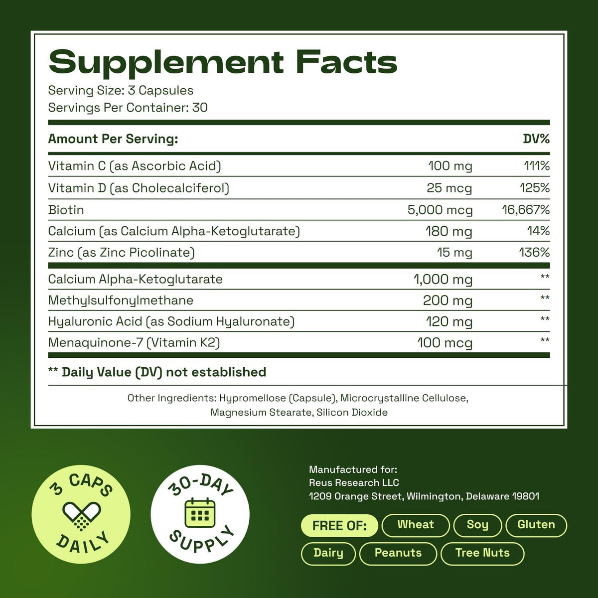CATA-KOR | VITAMINAS AVANZADAS PARA CABELLO, PIEL Y UÑAS 90 CÁPSULAS (SUMINISTRO 30 DÍAS)