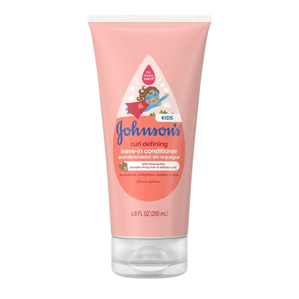 JOHNSON'S KIDS CURL DEFINING ACONDICIONADOR SIN ENJUAGUE CON MANTECA DE KARITÉ, SIN DESGARROS PARA EL CABELLO RIZADO, 200ml