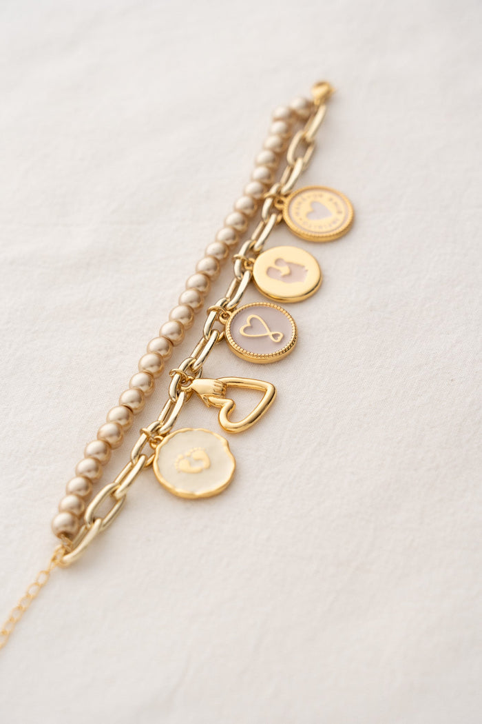 PULSERA DIJES VARIOS AMOR SIGNIFICA MAMÁ + CAJA ESPECIAL