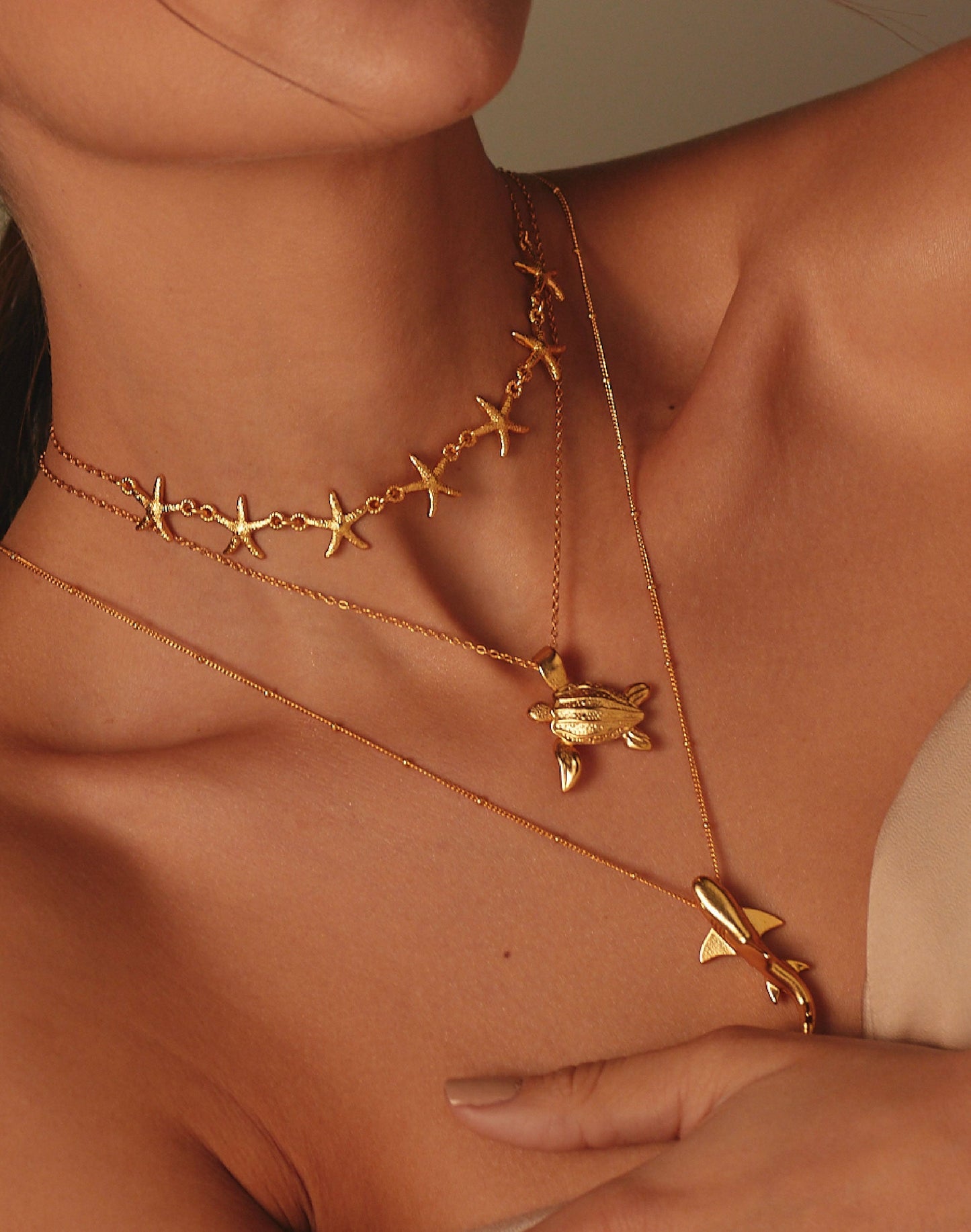 SET DE 3 COLLARES BAJO EL AGUA