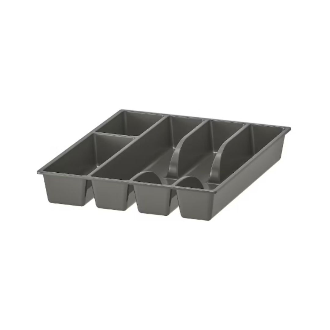 BANDEJA PARA CUBIERTOS, GRIS, 30cm X 25cm