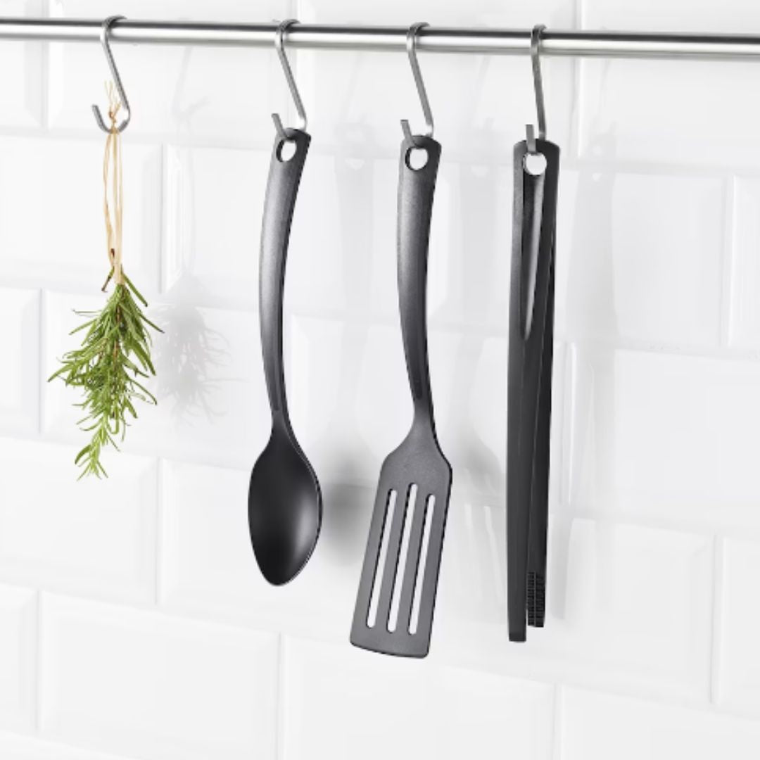 JUEGO DE UTENSILIOS DE COCINA 3 PIEZAS NEGRO