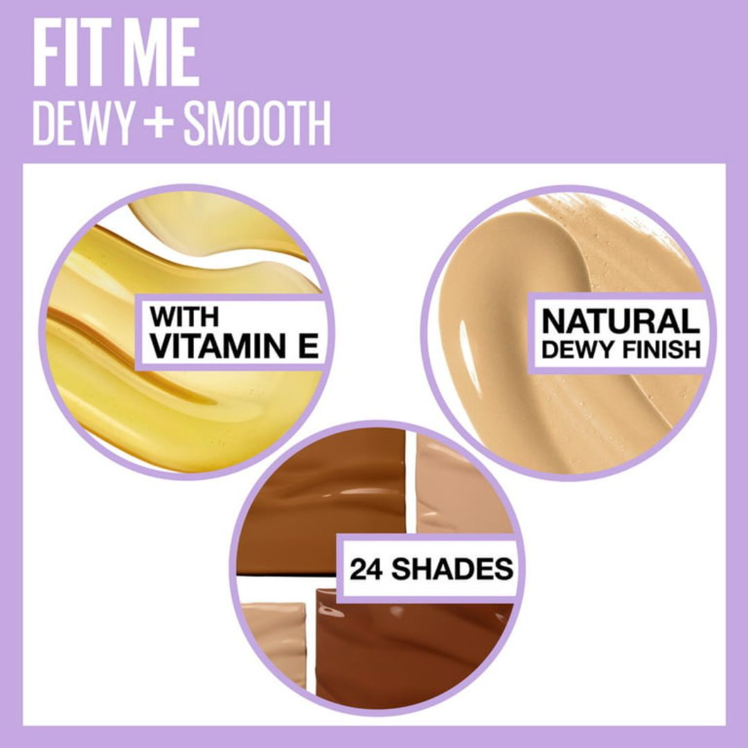 FIT ME® DEWY + SMOOTH FOUNDATION BASE SPF 18