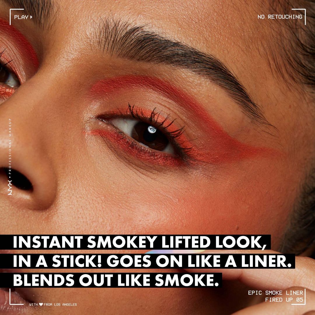 NYX MAQUILLAJE PROFESIONAL DELINEADOR DE HUMO ÉPICO, DELINEADOR DE OJOS AHUMADO VEGANO