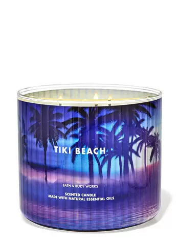 VELA AROMÁRICA DE 3 MECHAS PLAYA TIKI