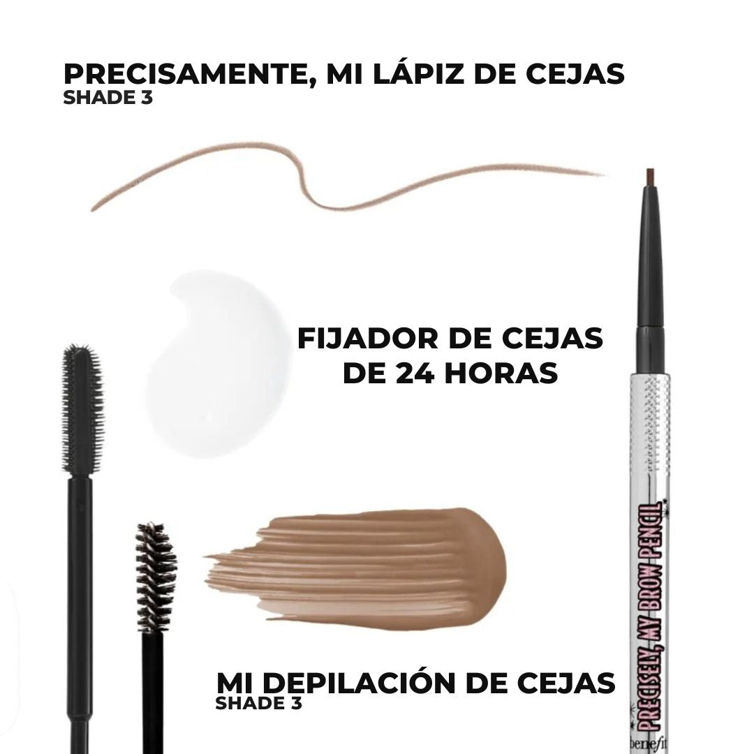 BENEFIT SET DE REGALO DE 3 PIEZAS PARA CEJAS BROWMINOES SHADE 3