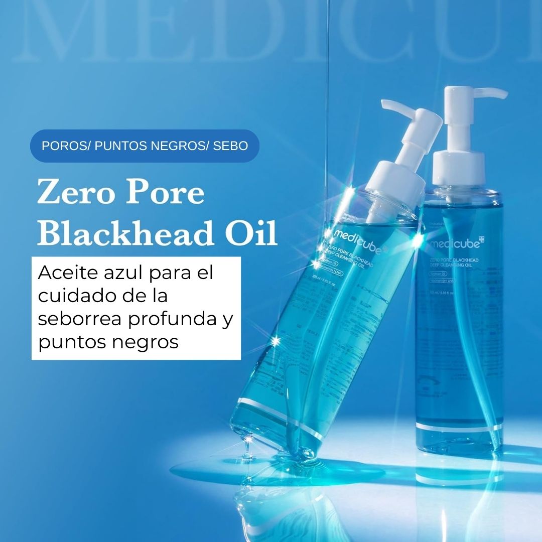 MEDICUBE ZERO PORE - ACEITE DE LIMPIEZA PROFUNDA PARA PUNTOS NEGROS Y MAQUILLAJE