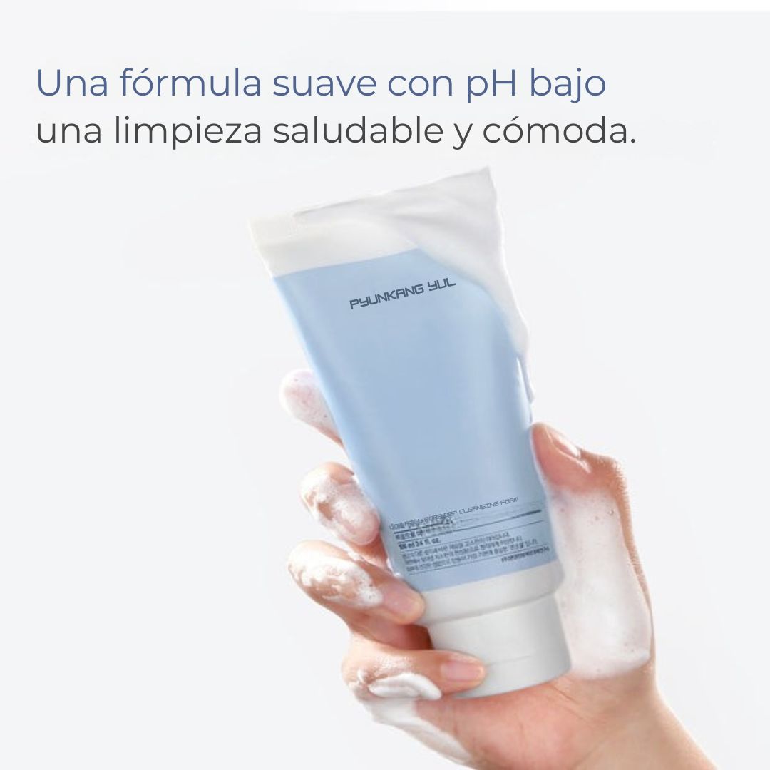 PYUNKANG YUL PKY - ESPUMA LIMPIADORA PROFUNDA DE POROS DE PH BAJO, LIMPIADOR DE POROS CON MICROBURBUJAS ESPONJOSAS, AHA, HAMAMELIS, CERO IRRITACIÓN, CUIDADO DE LA PIEL COREANO 100ML