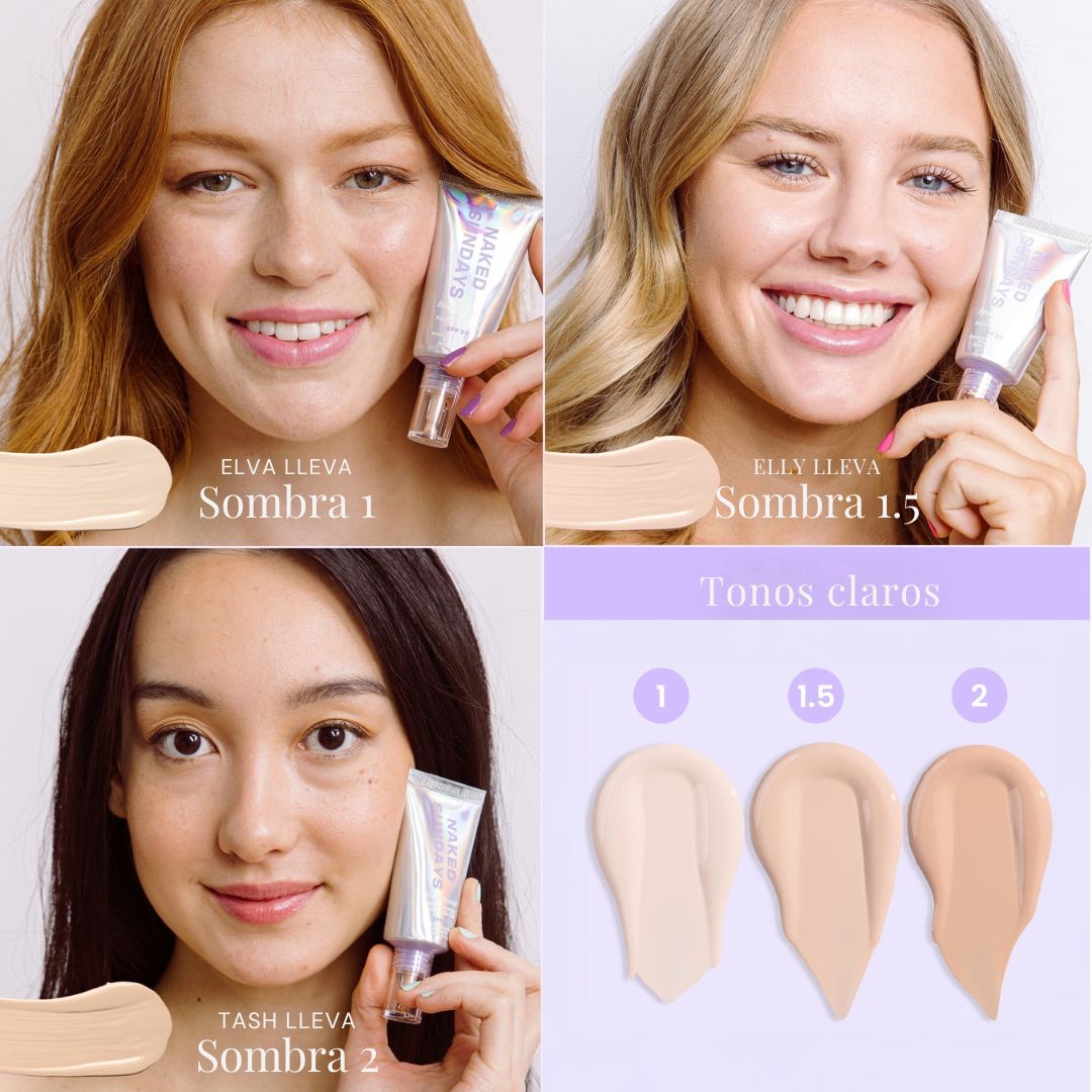 NAKED SUNDAYS | BASE DE MAQUILLAJE CON PÉPTIDOS BEAUTYSCREEN CON SPF 50