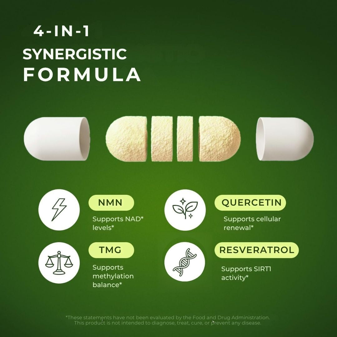 CATA-KOR | SUPLEMENTO NMN CON RESVERATROL (1000 MG)