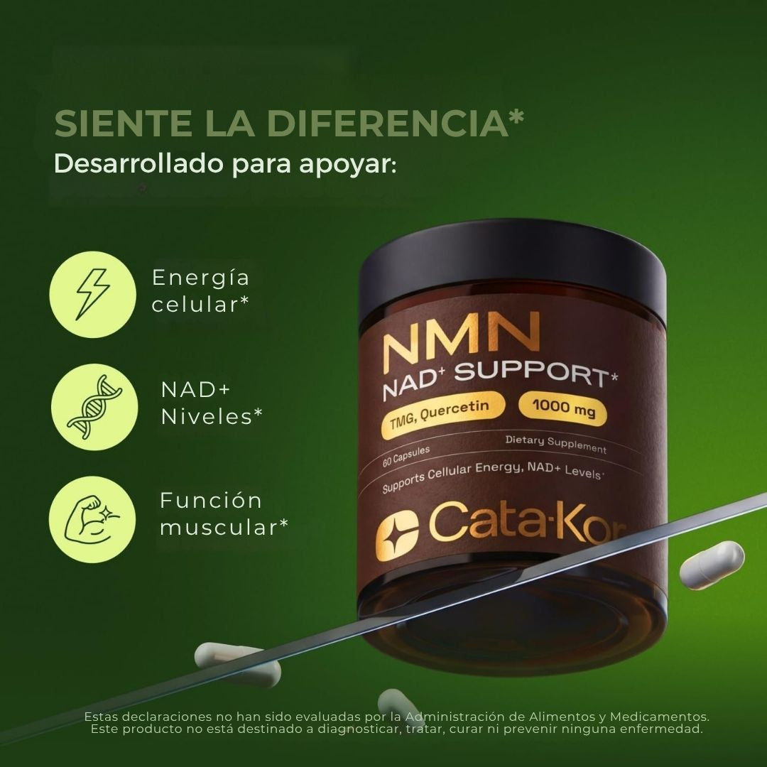 CATA-KOR | SUPLEMENTO NMN CON RESVERATROL (1000 MG)