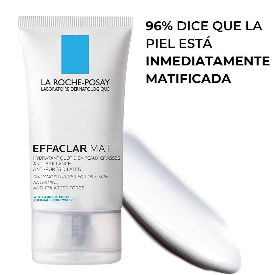 LA ROCHE-POSAY EFFACLAR MAT HIDRATANTE MATIFICANTE SIN ACEITE PARA EL ROSTRO, HIDRATANTE FACIAL PARA PIELES GRASAS