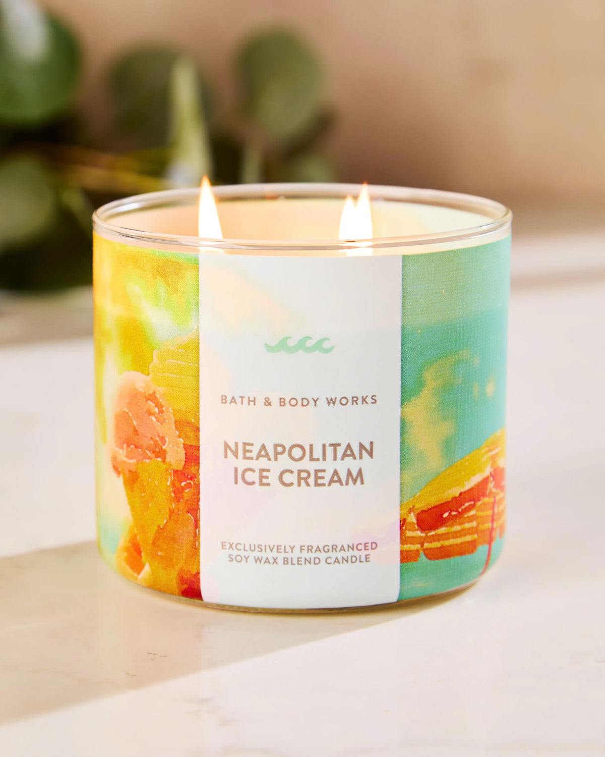NEAPOLITAN ICE CREAM – Vela Perfumada de 3 Mechas – Notas Gourmand y Cremosas