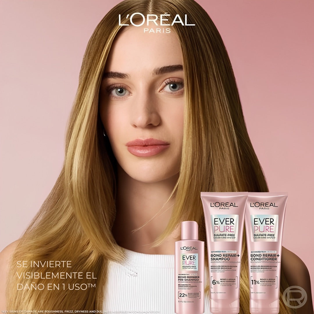L'ORÉAL PARIS | ACONDICIONADOR REPARADOR SIN SULFATOS EVEPURE PARA CABELLO DAÑADO