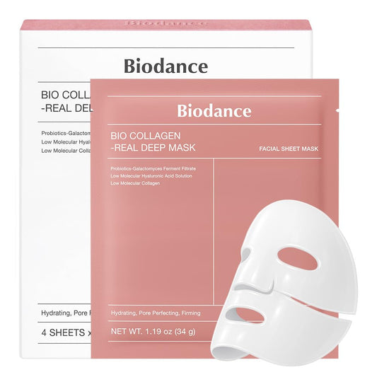 BIODANCE MÁSCARA PROFUNDA REAL DE BIO-COLÁGENO, MÁSCARA DE HIDROGEL HIDRATANTE DURANTE LA NOCHE, MINIMIZACIÓN DE POROS, ELASTICIDAD, MEJORA DE LA PIEL