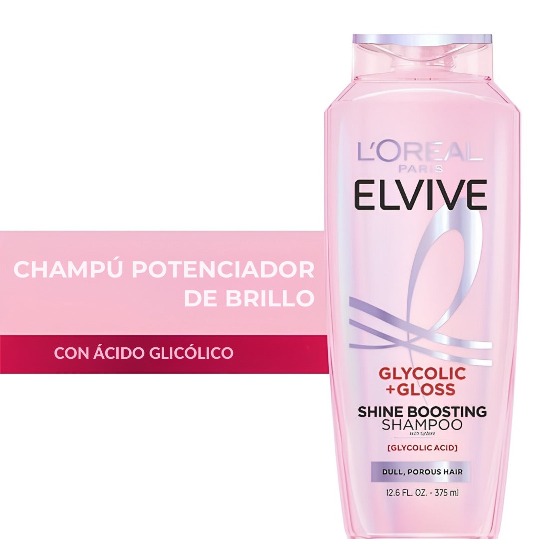 L'ORÉAL PARIS | ELVIVE CHAMPÚ GLICÓLICO ESTIMULANTE DE BRILLO