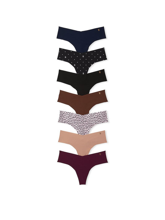 PACK 7 PANTIES INVISIBLE BASIC ANIMAL PRINT MARRÓN