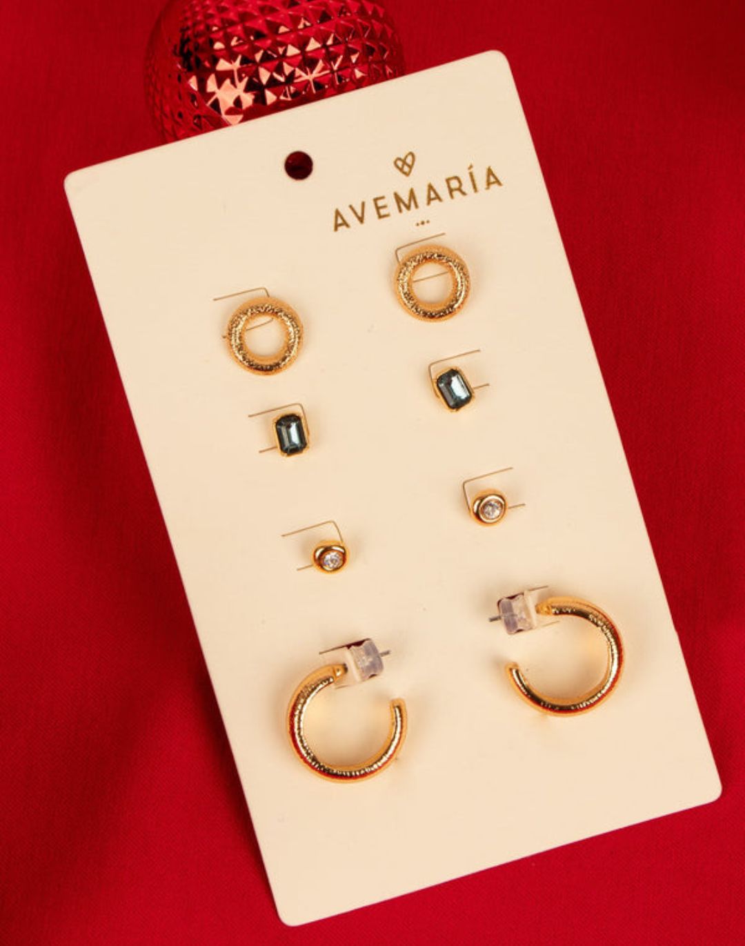 SET DE 4 ARETES CRISTAL