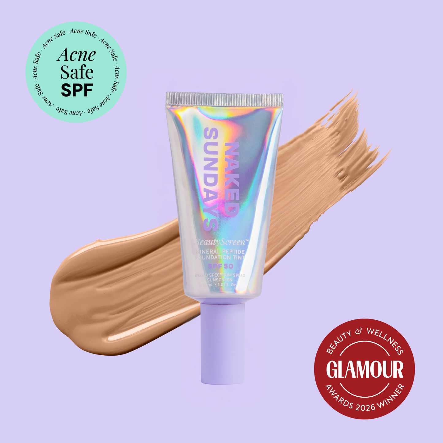 NAKED SUNDAYS | BASE DE MAQUILLAJE CON PÉPTIDOS BEAUTYSCREEN CON SPF 50