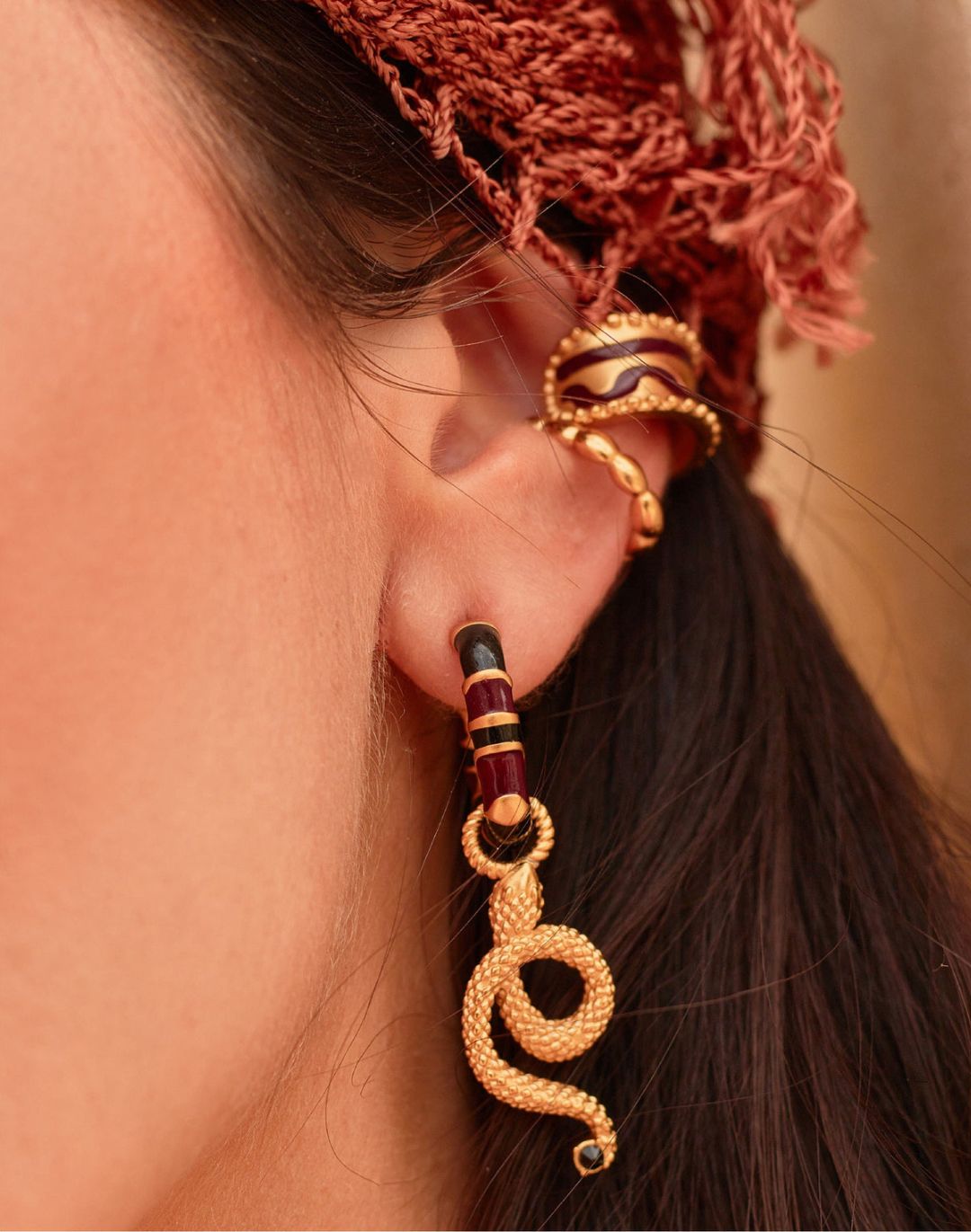 EARPARTY SERPIENTE CORAL