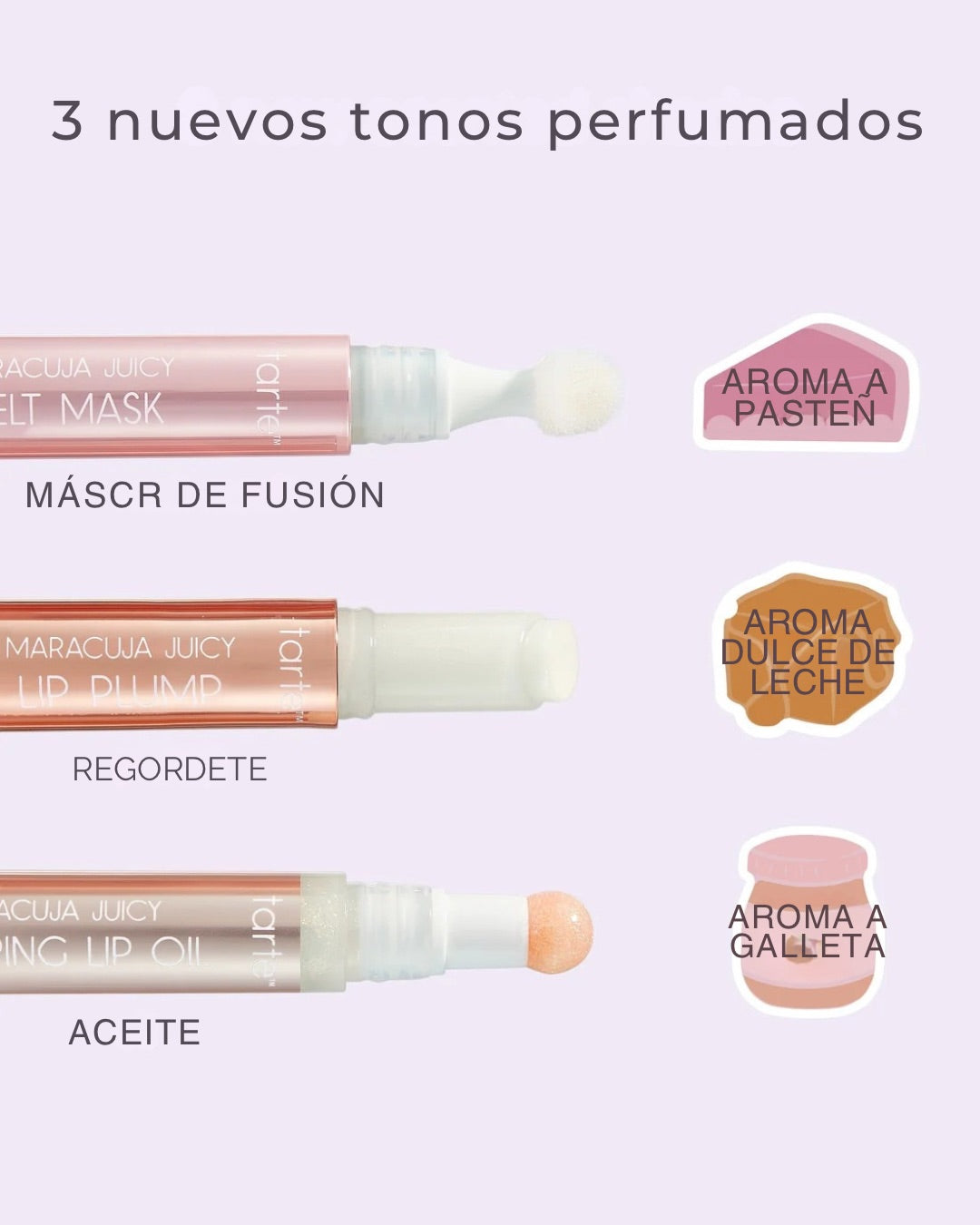 TARTE TRIO DE LABIALES JUGOSOS DE MARACUYÁ LIL' TREATS