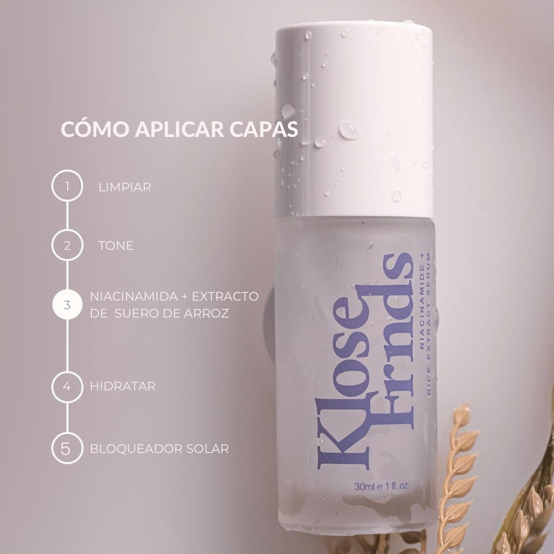 KLOSE FRNDS | SUERO FACIAL DE NIACINAMIDA Y EXTRACTO DE ARROZ