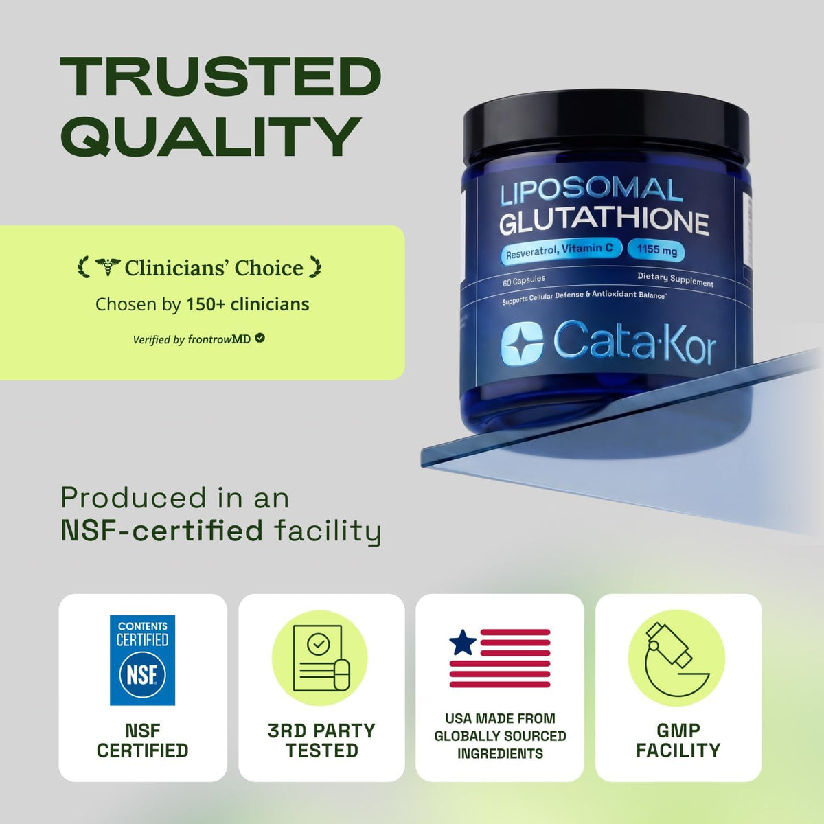 CATA-KOR | GLUTATIÓN LIPOSOMAL 1000 MG (60 UNIDADES)