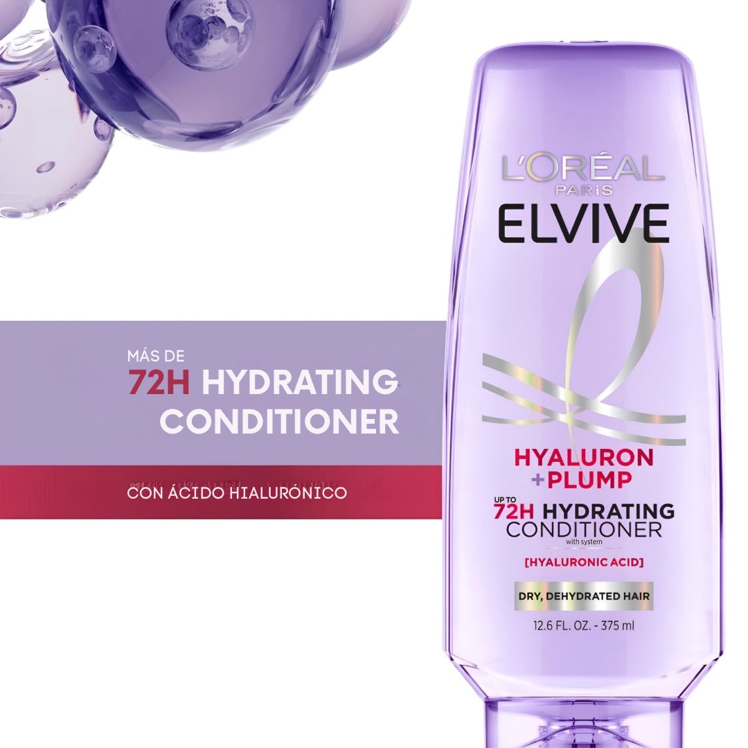 L'ORÉAL PARIS | ELVIVE ACONDICIONADOR HIDRATANTE VOLUMEN HIALURÓNICO