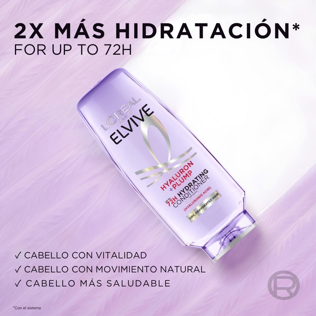 L'ORÉAL PARIS | ELVIVE ACONDICIONADOR HIDRATANTE VOLUMEN HIALURÓNICO