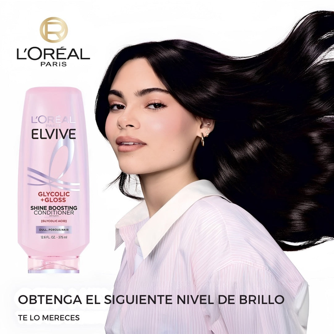 L'ORÉAL PARIS | ELVIVE ACONDICIONADOR GLICÓLICO ESTIMULANTE DE BRILLO