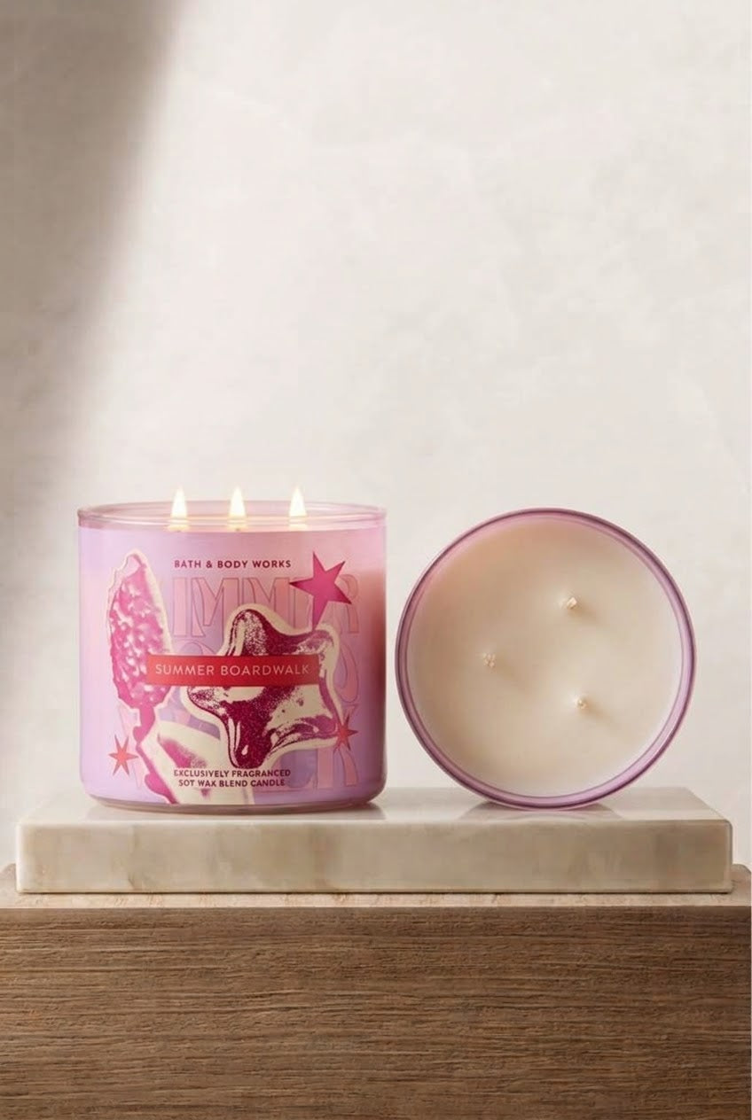 PASEO MARÍTIMO DE VERANO – Vela Perfumada de 3 Mechas – Notas Gourmand y Caramelizadas