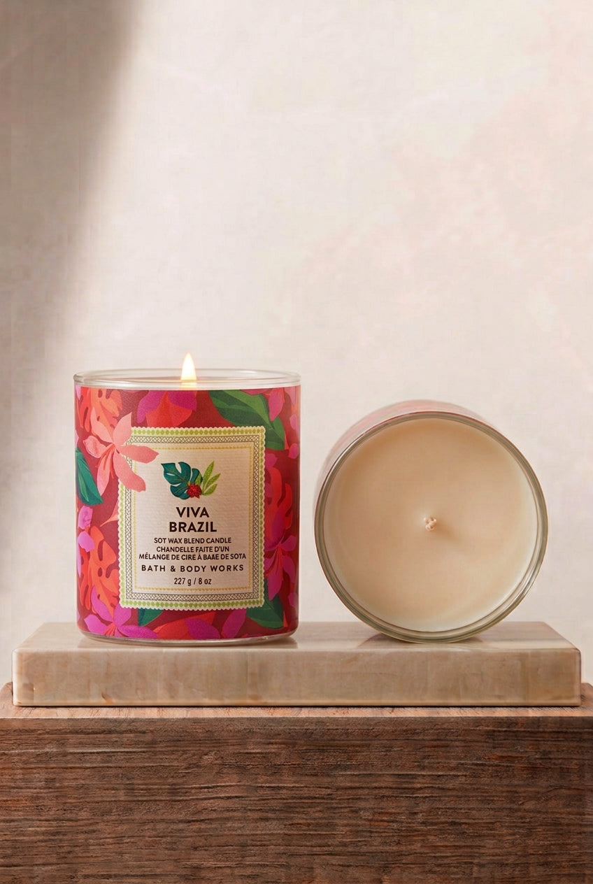 VIVA BRASIL – Vela Perfumada de 1 Mecha – Notas Tropicales y Exóticas