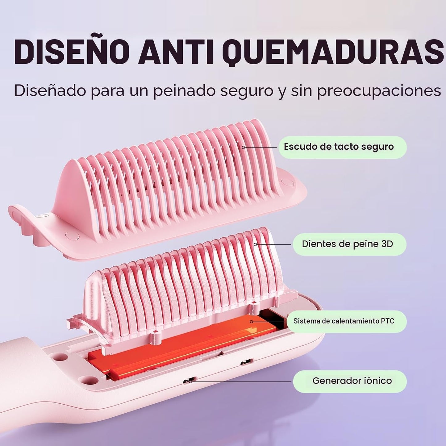 WAVYTALK | CEPILLO ALISADOR IÓNICO DE CERÁMICA