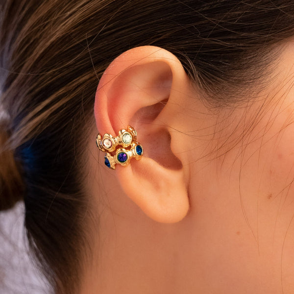 SET DE 2 EARCUFF CON CRISTALES