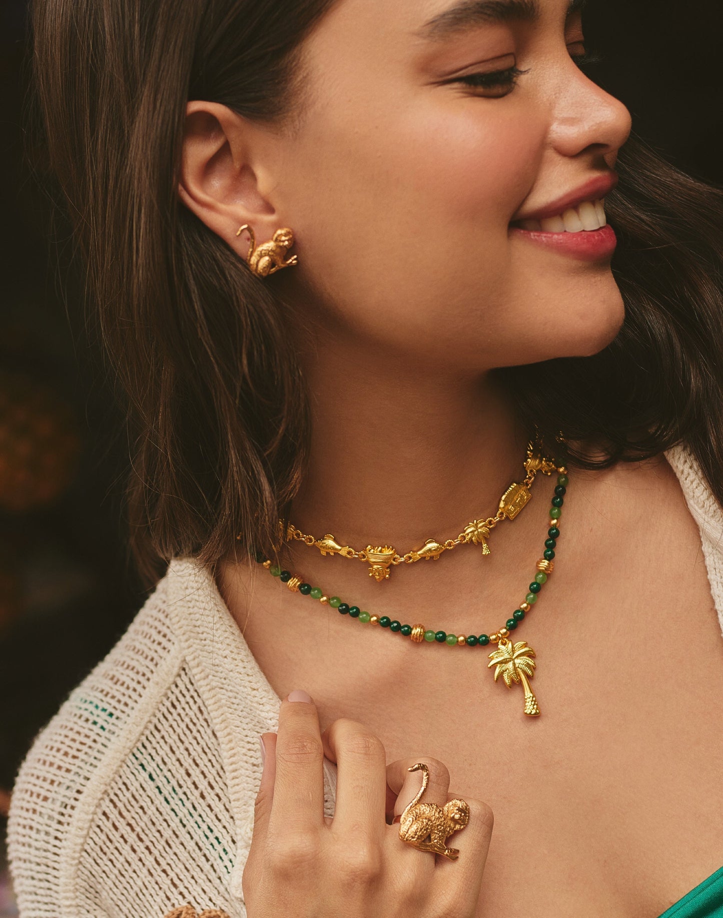 SET DE 2 COLLARES + ARETES VERANO