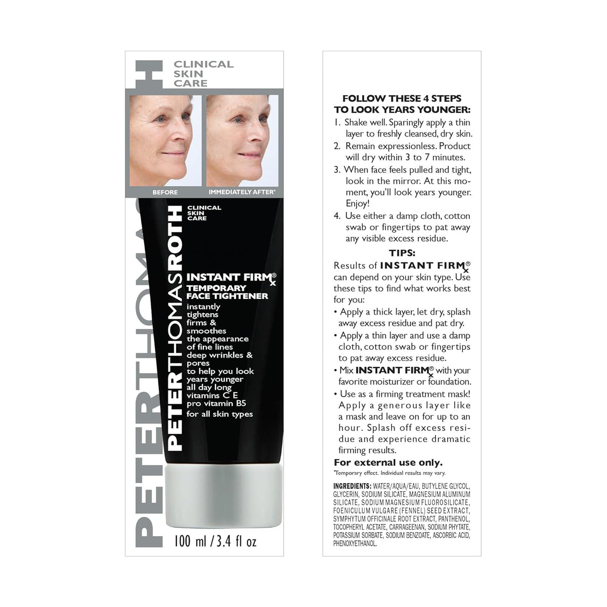 TENSOR DE CARA TEMPORAL INSTANTÁNEO DE PETER THOMAS ROTH 100ML