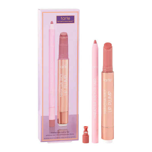 TARTE MARACUJA JUICY LIP DÚO DE BRILLO LABIAL HIDRATANTE Y VOLUMINIZADOR