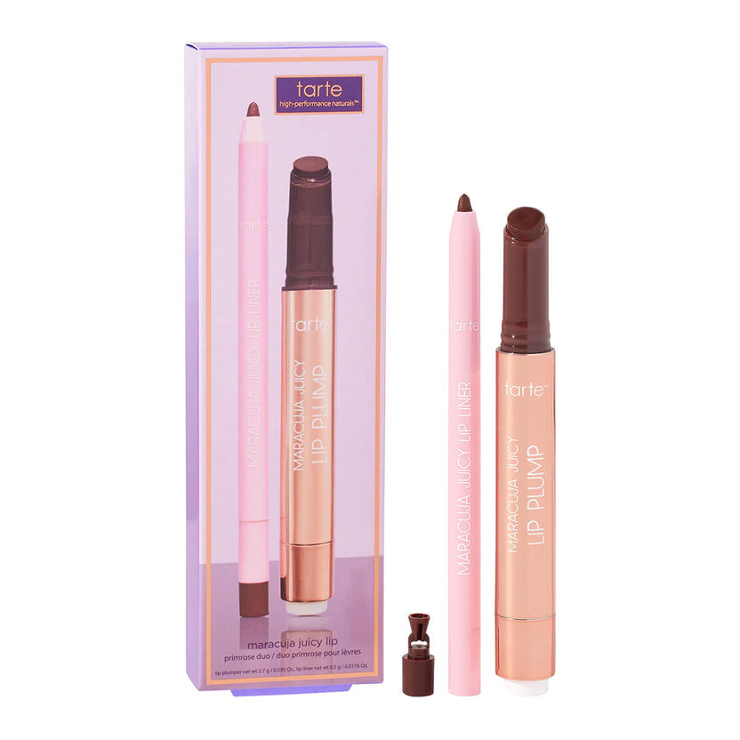 TARTE MARACUJA JUICY LIP DÚO DE BRILLO LABIAL HIDRATANTE Y VOLUMINIZADOR