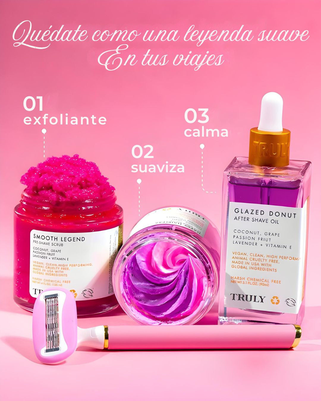 TRULY CONJUNTO DE AFEITADO SUAVE DE LEYENDA