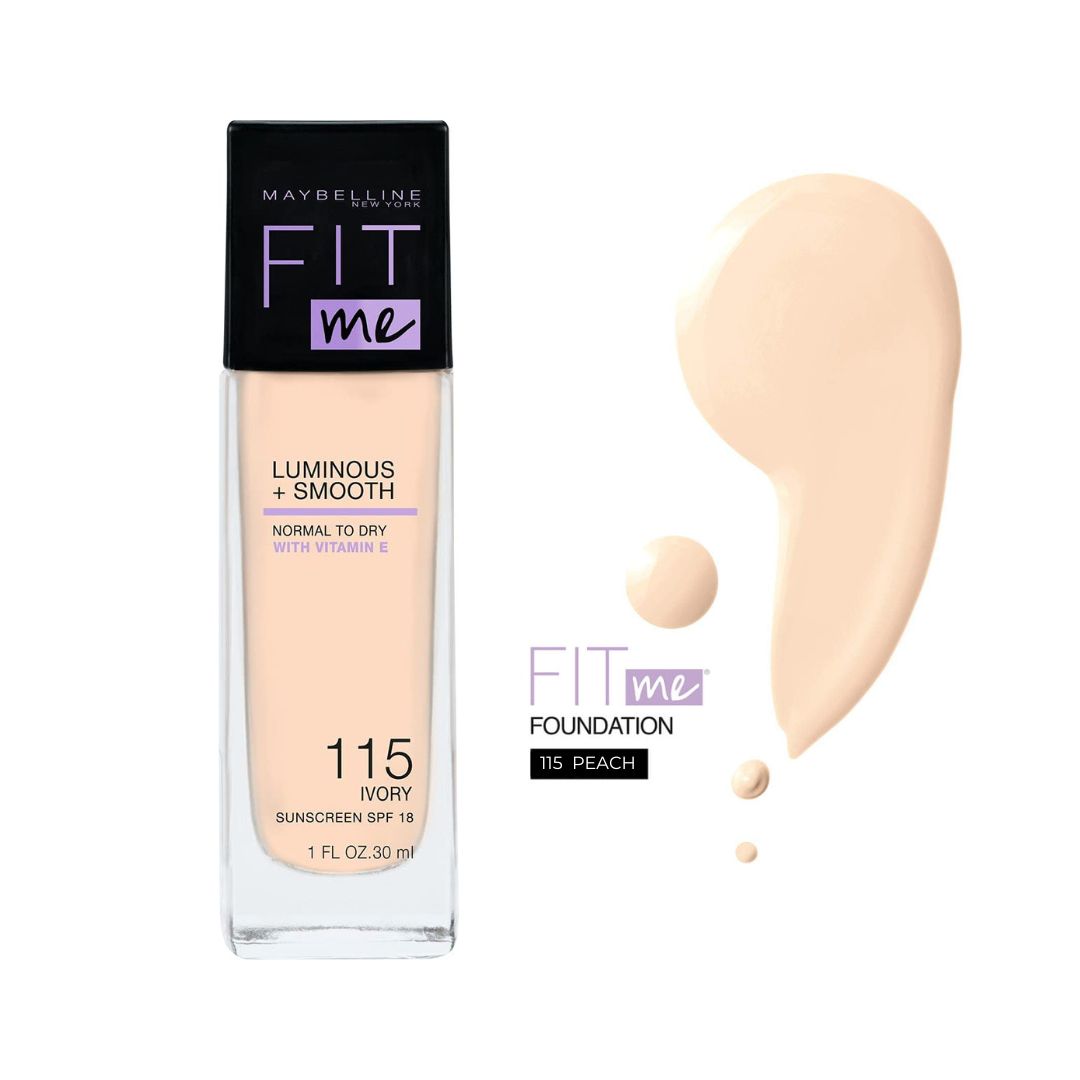 MBeauty Lovers - 🌼Bases FIT ME Maybelline🌼 DEWY+SMOOTH ✡️Una base de  maquillaje húmeda con FPS 18 que hidrata y suaviza la textura de la piel.  ✡️Brinda un acabado luminoso natural ✡️La base