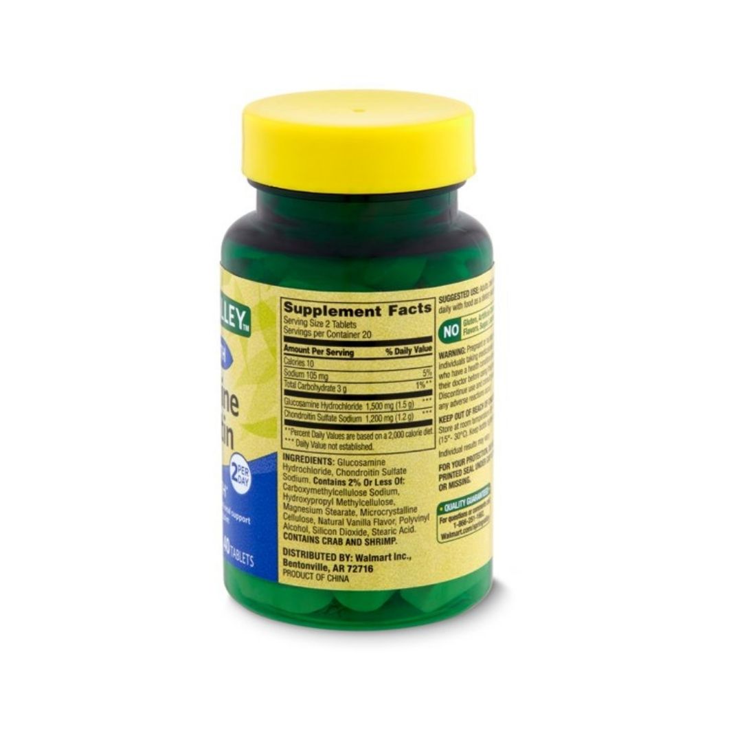 Glucosamina 1500 mg con Chondroitin 1200mg 40 Comprimidos